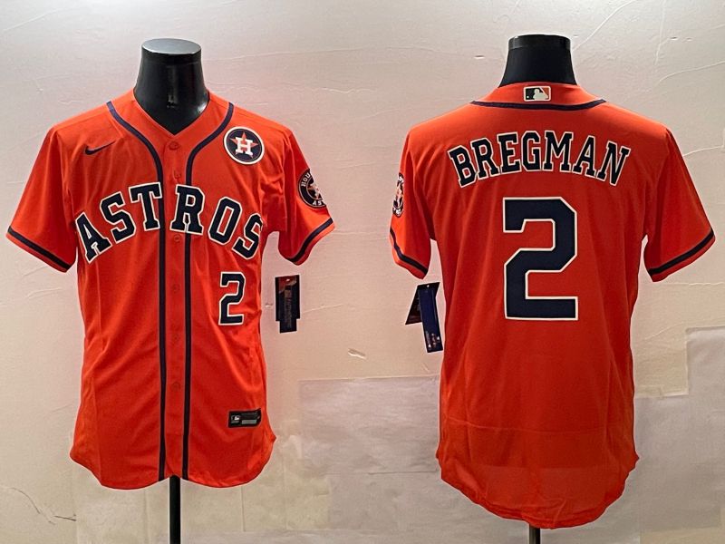 Men Houston Astros #2 Bregman Orange Elite 2025 Nike MLB Jersey style 2->houston astros->MLB Jersey